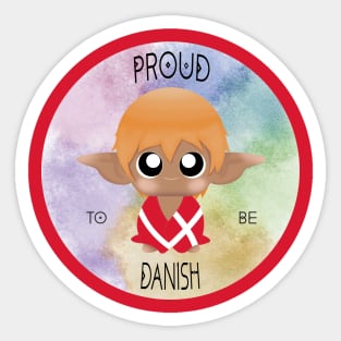 Proud to be Danish (Sleepy Forest Creatures) Sticker
